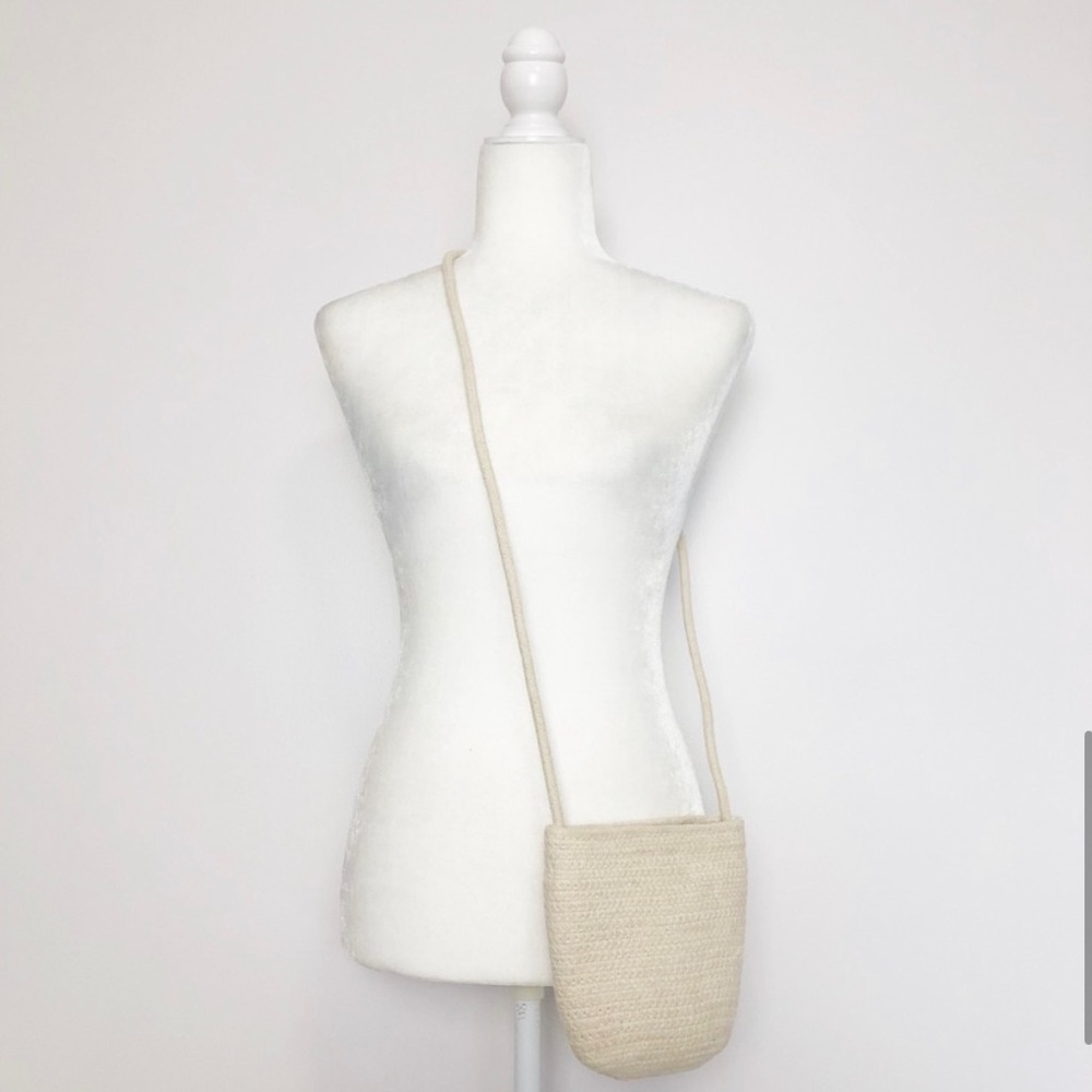 SALE! Oak + Fort Cream Woven Crossbody Bag NWT